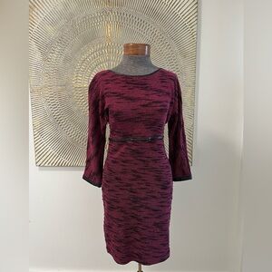 Tart Women's Long Sleeve Dress in Black and Purple-S